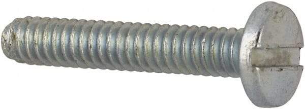 Value Collection - #2-56 UNC, 1/2" Length Under Head Slotted Drive Machine Screw - Binding Head, Grade J82 Steel, Zinc-Plated Finish, Without Washer - Apex Tool & Supply