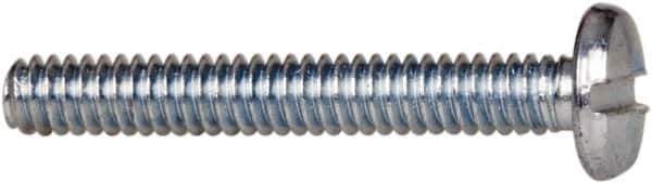 Value Collection - #2-56 UNC, 5/8" Length Under Head Slotted Drive Machine Screw - Binding Head, Grade J82 Steel, Zinc-Plated Finish, Without Washer - Apex Tool & Supply