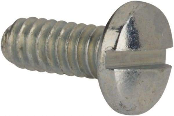 Value Collection - #3-48 UNC, 1/4" Length Under Head Slotted Drive Machine Screw - Binding Head, Grade J82 Steel, Zinc-Plated Finish, Without Washer - Apex Tool & Supply