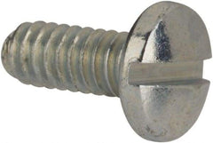 Value Collection - #3-48 UNC, 1/4" Length Under Head Slotted Drive Machine Screw - Binding Head, Grade J82 Steel, Zinc-Plated Finish, Without Washer - Apex Tool & Supply