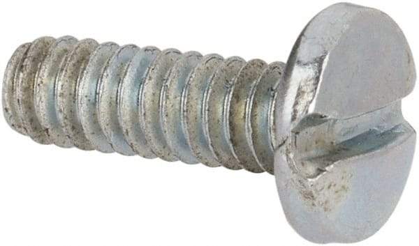 Value Collection - #3-48 UNC, 5/16" Length Under Head Slotted Drive Machine Screw - Binding Head, Grade J82 Steel, Zinc-Plated Finish, Without Washer - Apex Tool & Supply