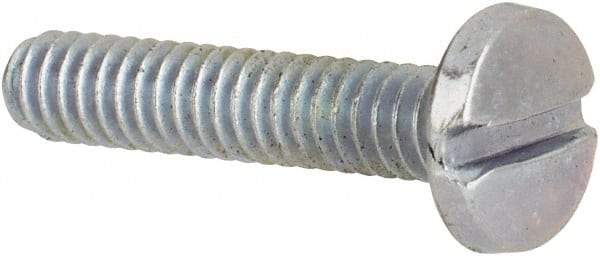Value Collection - #3-48 UNC, 1/2" Length Under Head Slotted Drive Machine Screw - Binding Head, Grade J82 Steel, Zinc-Plated Finish, Without Washer - Apex Tool & Supply