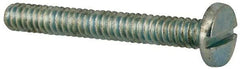 Value Collection - #4-40 UNC, 7/8" Length Under Head Slotted Drive Machine Screw - Binding Head, Grade J82 Steel, Zinc-Plated Finish, Without Washer - Apex Tool & Supply