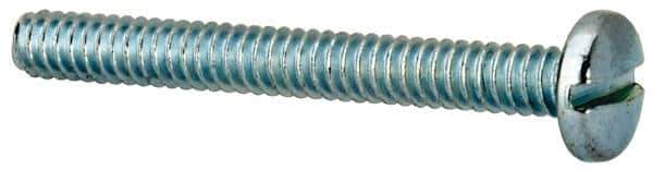 Value Collection - #6-32 UNC, 1-1/4" Length Under Head Slotted Drive Machine Screw - Binding Head, Grade J82 Steel, Zinc-Plated Finish, Without Washer - Apex Tool & Supply