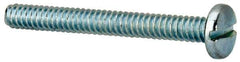 Value Collection - #6-32 UNC, 1-1/4" Length Under Head Slotted Drive Machine Screw - Binding Head, Grade J82 Steel, Zinc-Plated Finish, Without Washer - Apex Tool & Supply
