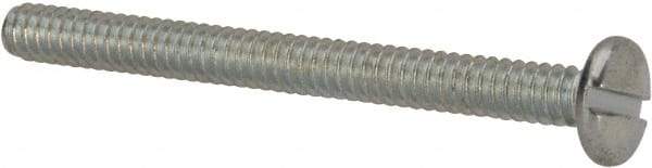 Value Collection - #6-32 UNC, 1-1/2" Length Under Head Slotted Drive Machine Screw - Binding Head, Grade J82 Steel, Zinc-Plated Finish, Without Washer - Apex Tool & Supply