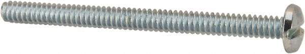 Value Collection - #6-32 UNC, 1-3/4" Length Under Head Slotted Drive Machine Screw - Binding Head, Grade J82 Steel, Zinc-Plated Finish, Without Washer - Apex Tool & Supply
