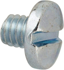 Value Collection - #8-32 UNC, 3/16" Length Under Head Slotted Drive Machine Screw - Binding Head, Grade J82 Steel, Zinc-Plated Finish, Without Washer - Apex Tool & Supply