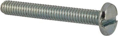 Value Collection - #8-32 UNC, 1-1/4" Length Under Head Slotted Drive Machine Screw - Binding Head, Grade J82 Steel, Zinc-Plated Finish, Without Washer - Apex Tool & Supply