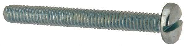 Value Collection - #8-32 UNC, 1-1/2" Length Under Head Slotted Drive Machine Screw - Binding Head, Grade J82 Steel, Zinc-Plated Finish, Without Washer - Apex Tool & Supply