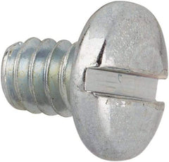 Value Collection - #10-24 UNC, 1/4" Length Under Head Slotted Drive Machine Screw - Binding Head, Grade J82 Steel, Zinc-Plated Finish, Without Washer - Apex Tool & Supply