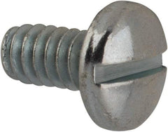 Value Collection - #10-24 UNC, 3/8" Length Under Head Slotted Drive Machine Screw - Binding Head, Grade J82 Steel, Zinc-Plated Finish, Without Washer - Apex Tool & Supply