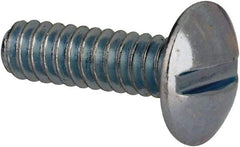 Value Collection - #4-40 UNC, 3/8" Length Under Head Slotted Drive Machine Screw - Truss Head, Grade J82 Steel, Zinc-Plated Finish, Without Washer - Apex Tool & Supply