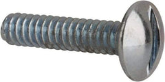 Value Collection - #4-40 UNC, 1/2" Length Under Head Slotted Drive Machine Screw - Truss Head, Grade J82 Steel, Zinc-Plated Finish, Without Washer - Apex Tool & Supply