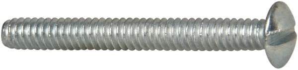 Value Collection - #6-32 UNC, 1-1/4" Length Under Head Slotted Drive Machine Screw - Truss Head, Grade J82 Steel, Zinc-Plated Finish, Without Washer - Apex Tool & Supply