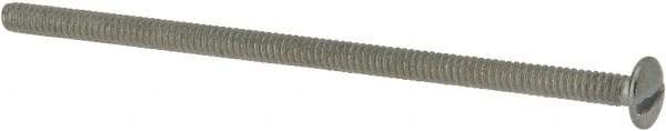 Value Collection - #6-32 UNC, 3" Length Under Head Slotted Drive Machine Screw - Truss Head, Grade J82 Steel, Zinc-Plated Finish, Without Washer - Apex Tool & Supply