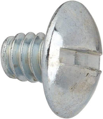 Value Collection - #10-24 UNC, 1/4" Length Under Head Slotted Drive Machine Screw - Truss Head, Grade J82 Steel, Zinc-Plated Finish, Without Washer - Apex Tool & Supply