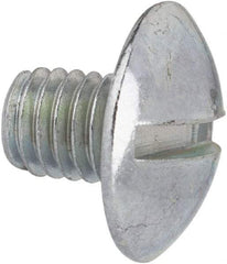 Value Collection - #10-32 UNF, 1/4" Length Under Head Slotted Drive Machine Screw - Truss Head, Grade J82 Steel, Zinc-Plated Finish, Without Washer - Apex Tool & Supply