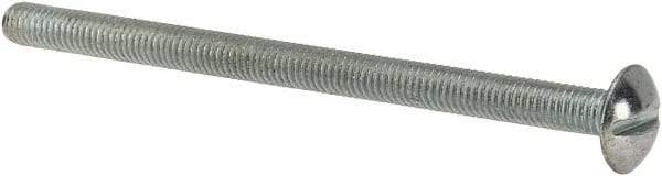 Value Collection - #10-32 UNF, 3" Length Under Head Slotted Drive Machine Screw - Truss Head, Grade J82 Steel, Zinc-Plated Finish, Without Washer - Apex Tool & Supply