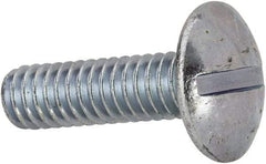 Value Collection - #12-24 UNC, 3/4" Length Under Head Slotted Drive Machine Screw - Truss Head, Grade J82 Steel, Zinc-Plated Finish, Without Washer - Apex Tool & Supply