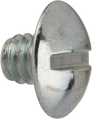Value Collection - 1/4-20 UNC, 1/4" Length Under Head Slotted Drive Machine Screw - Truss Head, Grade J82 Steel, Zinc-Plated Finish, Without Washer - Apex Tool & Supply