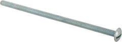 Value Collection - 1/4-20 UNC, 6" Length Under Head Slotted Drive Machine Screw - Truss Head, Grade J82 Steel, Zinc-Plated Finish, Without Washer - Apex Tool & Supply