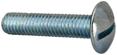 Value Collection - 3/8-16 UNC, 1-3/4" Length Under Head Slotted Drive Machine Screw - Truss Head, Grade J82 Steel, Zinc-Plated Finish, Without Washer - Apex Tool & Supply