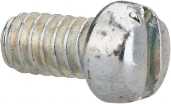 Value Collection - #3-48 UNC, 3/16" Length Under Head Slotted Drive Machine Screw - Fillister Head, Grade J82 Steel, Zinc-Plated Finish, Without Washer - Apex Tool & Supply