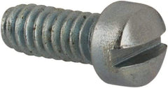 Value Collection - #3-48 UNC, 1/4" Length Under Head Slotted Drive Machine Screw - Fillister Head, Grade J82 Steel, Zinc-Plated Finish, Without Washer - Apex Tool & Supply