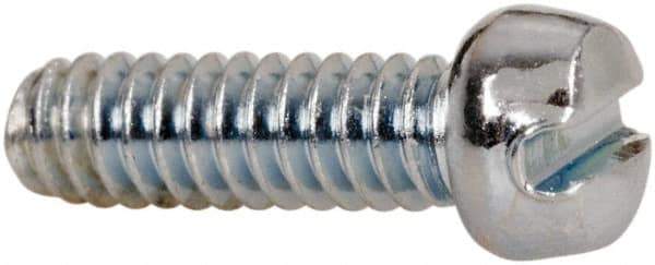 Value Collection - #3-48 UNC, 5/16" Length Under Head Slotted Drive Machine Screw - Fillister Head, Grade J82 Steel, Zinc-Plated Finish, Without Washer - Apex Tool & Supply