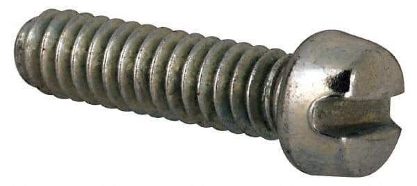 Value Collection - #3-48 UNC, 3/8" Length Under Head Slotted Drive Machine Screw - Fillister Head, Grade J82 Steel, Zinc-Plated Finish, Without Washer - Apex Tool & Supply