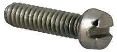Value Collection - #3-48 UNC, 3/8" Length Under Head Slotted Drive Machine Screw - Fillister Head, Grade J82 Steel, Zinc-Plated Finish, Without Washer - Apex Tool & Supply