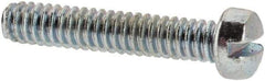 Value Collection - #3-48 UNC, 1/2" Length Under Head Slotted Drive Machine Screw - Fillister Head, Grade J82 Steel, Zinc-Plated Finish, Without Washer - Apex Tool & Supply