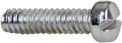 Value Collection - #4-40 UNC, 7/16" Length Under Head Slotted Drive Machine Screw - Fillister Head, Grade J82 Steel, Zinc-Plated Finish, Without Washer - Apex Tool & Supply