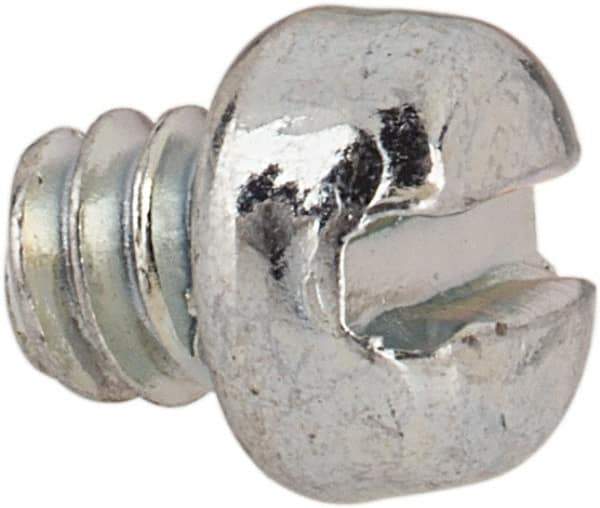 Value Collection - #6-32 UNC, 1/8" Length Under Head Slotted Drive Machine Screw - Fillister Head, Grade J82 Steel, Zinc-Plated Finish, Without Washer - Apex Tool & Supply