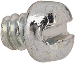 Value Collection - #6-32 UNC, 1/8" Length Under Head Slotted Drive Machine Screw - Fillister Head, Grade J82 Steel, Zinc-Plated Finish, Without Washer - Apex Tool & Supply