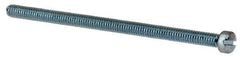 Value Collection - #8-32 UNC, 3" Length Under Head Slotted Drive Machine Screw - Fillister Head, Grade J82 Steel, Zinc-Plated Finish, Without Washer - Apex Tool & Supply