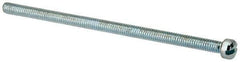 Value Collection - #8-32 UNC, 3-1/2" Length Under Head Slotted Drive Machine Screw - Fillister Head, Grade J82 Steel, Zinc-Plated Finish, Without Washer - Apex Tool & Supply