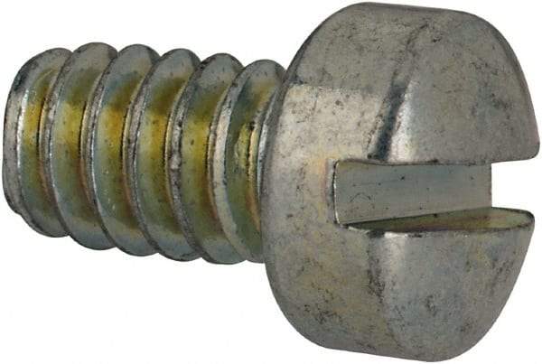 Value Collection - #10-24 UNC, 5/16" Length Under Head Slotted Drive Machine Screw - Fillister Head, Grade J82 Steel, Zinc-Plated Finish, Without Washer - Apex Tool & Supply