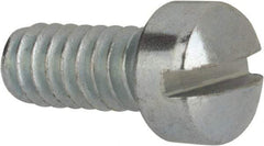 Value Collection - #10-24 UNC, 7/16" Length Under Head Slotted Drive Machine Screw - Fillister Head, Grade J82 Steel, Zinc-Plated Finish, Without Washer - Apex Tool & Supply