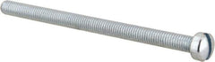 Value Collection - #10-32 UNF, 3" Length Under Head Slotted Drive Machine Screw - Fillister Head, Grade J82 Steel, Zinc-Plated Finish, Without Washer - Apex Tool & Supply