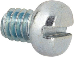 Value Collection - #12-24 UNC, 1/4" Length Under Head Slotted Drive Machine Screw - Fillister Head, Grade J82 Steel, Zinc-Plated Finish, Without Washer - Apex Tool & Supply
