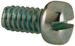 Value Collection - 1/4-20 UNC, 7/16" Length Under Head Slotted Drive Machine Screw - Fillister Head, Grade J82 Steel, Zinc-Plated Finish, Without Washer - Apex Tool & Supply
