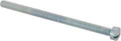 Value Collection - 1/4-20 UNC, 4" Length Under Head Slotted Drive Machine Screw - Fillister Head, Grade J82 Steel, Zinc-Plated Finish, Without Washer - Apex Tool & Supply