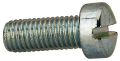 Value Collection - 1/4-28 UNF, 5/8" Length Under Head Slotted Drive Machine Screw - Fillister Head, Grade J82 Steel, Zinc-Plated Finish, Without Washer - Apex Tool & Supply