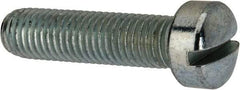 Value Collection - 1/4-28 UNF, 1" Length Under Head Slotted Drive Machine Screw - Fillister Head, Grade J82 Steel, Zinc-Plated Finish, Without Washer - Apex Tool & Supply