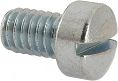 Value Collection - 5/16-18 UNC, 1/2" Length Under Head Slotted Drive Machine Screw - Fillister Head, Grade J82 Steel, Zinc-Plated Finish, Without Washer - Apex Tool & Supply