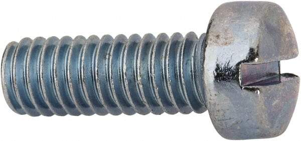 Value Collection - 5/16-18 UNC, 7/8" Length Under Head Slotted Drive Machine Screw - Fillister Head, Grade J82 Steel, Zinc-Plated Finish, Without Washer - Apex Tool & Supply