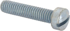 Value Collection - 5/16-18 UNC, 1-1/2" Length Under Head Slotted Drive Machine Screw - Fillister Head, Grade J82 Steel, Zinc-Plated Finish, Without Washer - Apex Tool & Supply