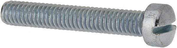 Value Collection - 5/16-18 UNC, 2" Length Under Head Slotted Drive Machine Screw - Fillister Head, Grade J82 Steel, Zinc-Plated Finish, Without Washer - Apex Tool & Supply